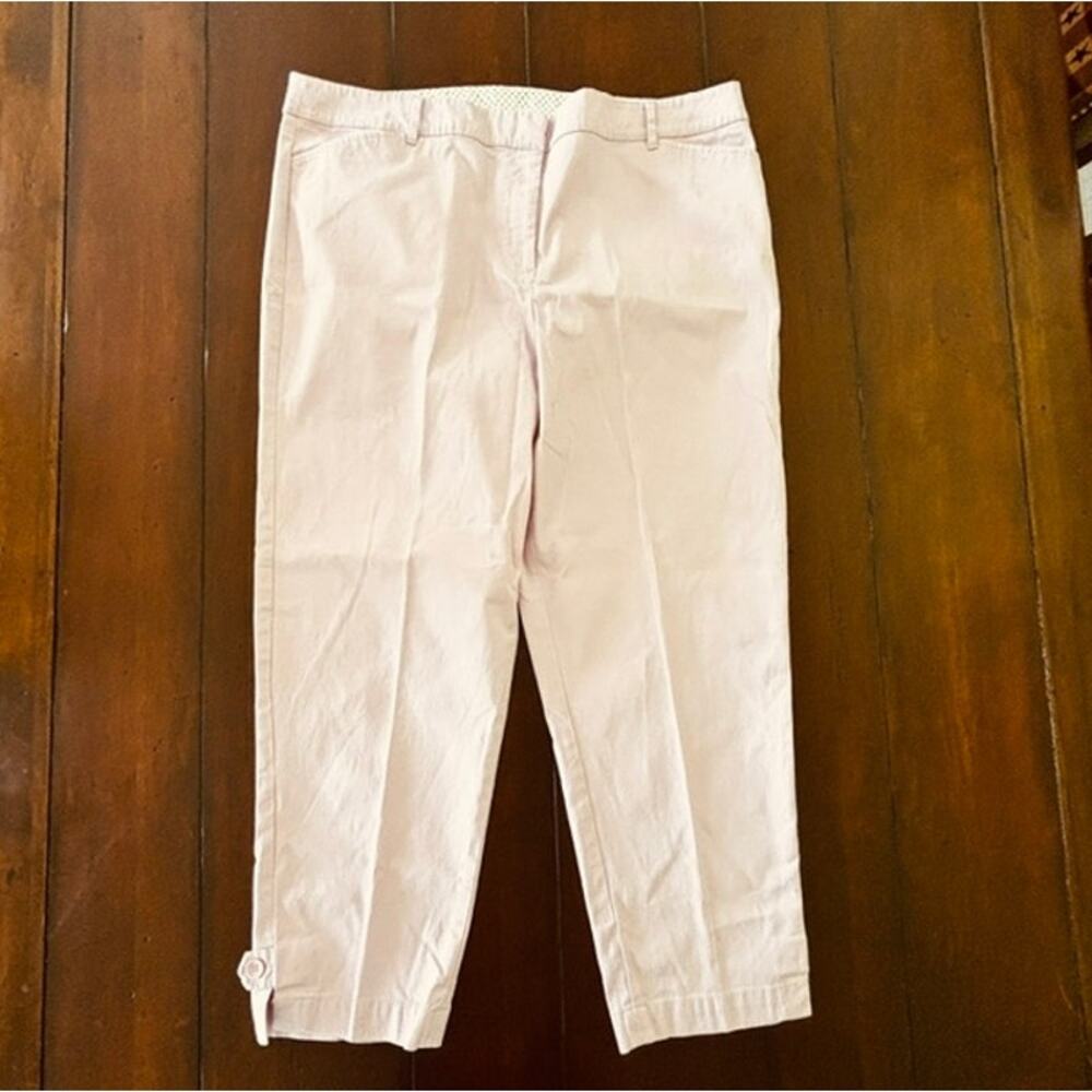 Talbots Women’s Size 16 Dusty Pink Perfect Crop Pants Cotton‎ Stretch